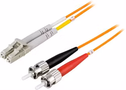 Deltaco Fiberkabel, LC - ST, 62,5/125, OM1, duplex, multimode, 10m