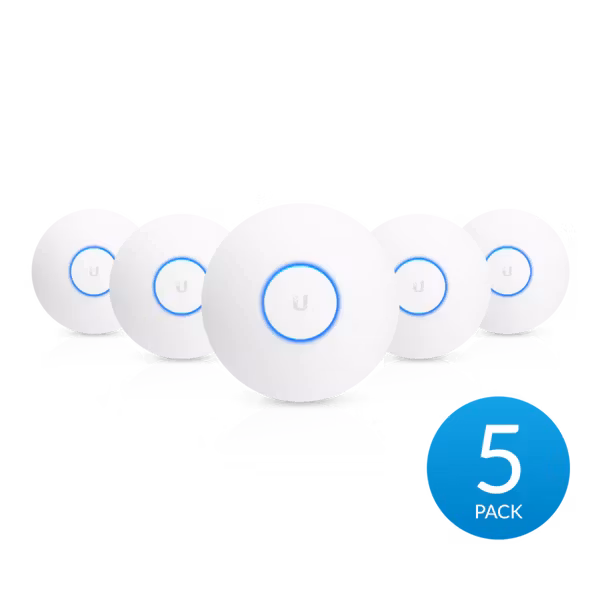 Ubiquiti UniFi AP AC LR, 5-Pack, 2.4/5GHz Dual-Band, 802.11ac, 802.3af PoE, long-range, white