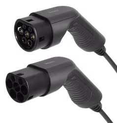 Deltaco e-Charge kabel, type 2 til type 2, 1 fase, 16A, 3.6kW, 7m, svart
