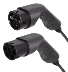 Deltaco e-Charge kabel, type 2 til type 2, 1 fase, 16A, 3.6kW, 10m, svart
