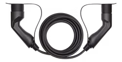 Deltaco e-Charge kabel, type 2 til type 2, 1 fase, 32A, 7.6kW, 5m, svart