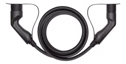 Deltaco e-Charge kabel, type 2 til type 2, 3 fase, 32A, 22kW, 5m, svart