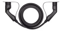 Deltaco e-Charge kabel, type 2 til type 2, 3 fase, 32A, 22kW, 10m, svart