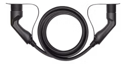 Deltaco e-Charge kabel, type 2 til type 2, 3 fase, 16A, 11kW, 5m, svart