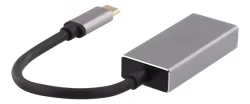 Deltaco USB-C til DisplayPort adapter, 3840x2160 i 60Hz, space grey