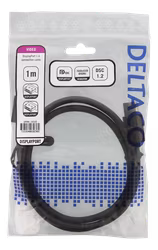 Deltaco DisplayPort kabel, 1m, 8K, DP 1.4, DSC 1.2, svart