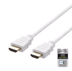 Deltaco Ultra High Speed HDMI Cable, 3m, eARC, QMS, 8K at 60Hz, 4K at 120Hz, white