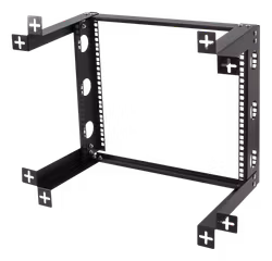 Deltaco 19" rack, 9U, veggmontering, svart