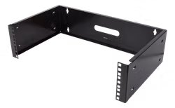 Deltaco 19" rack, 3U, veggmontering, stålkonstruksjon, svart