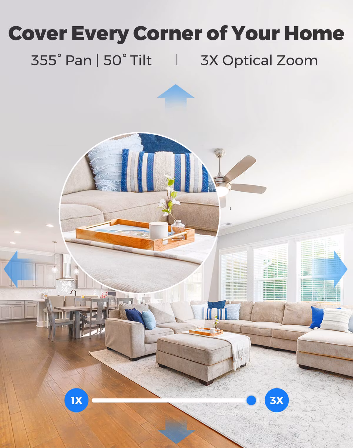 Reolink E340 E1 Zoom Innendørs WiFi kamera med PTZ