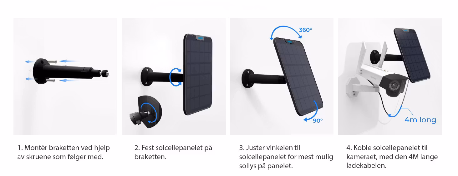 Reolink Solcellepanel, 6W (svart)