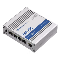 Teltonika TSW100 Industriell PoE+ 5-port Gigabit Switch