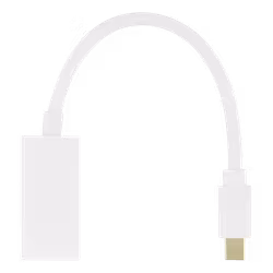 Deltaco Mini DisplayPort til HDMI adapter, 4K 60Hz, 0,2m, hvit