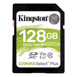 Kingston Canvas Select Plus SDXC, 128GB, Class 10 UHS-I, black
