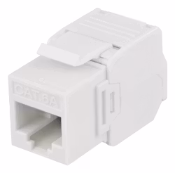 Deltaco UTP Cat6a Keystone connector, unshielded, 28AWG, slim, "Tool-free"