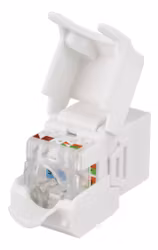 Deltaco UTP Cat6a Keystone connector, unshielded, 28AWG, slim, "Tool-free"