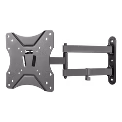 Deltaco Fullt bevegelig veggfeste med arm, tilt, sving, 23"-42", 25 kg, svart