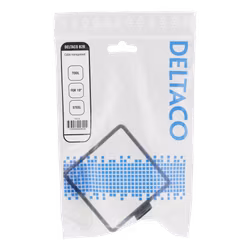 Deltaco Kabelkrok for vertikale kabler i 19"-rack, 80x80mm, metall, svart