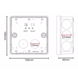 SG IP65 Koblingsboks 100x100 (hvit)