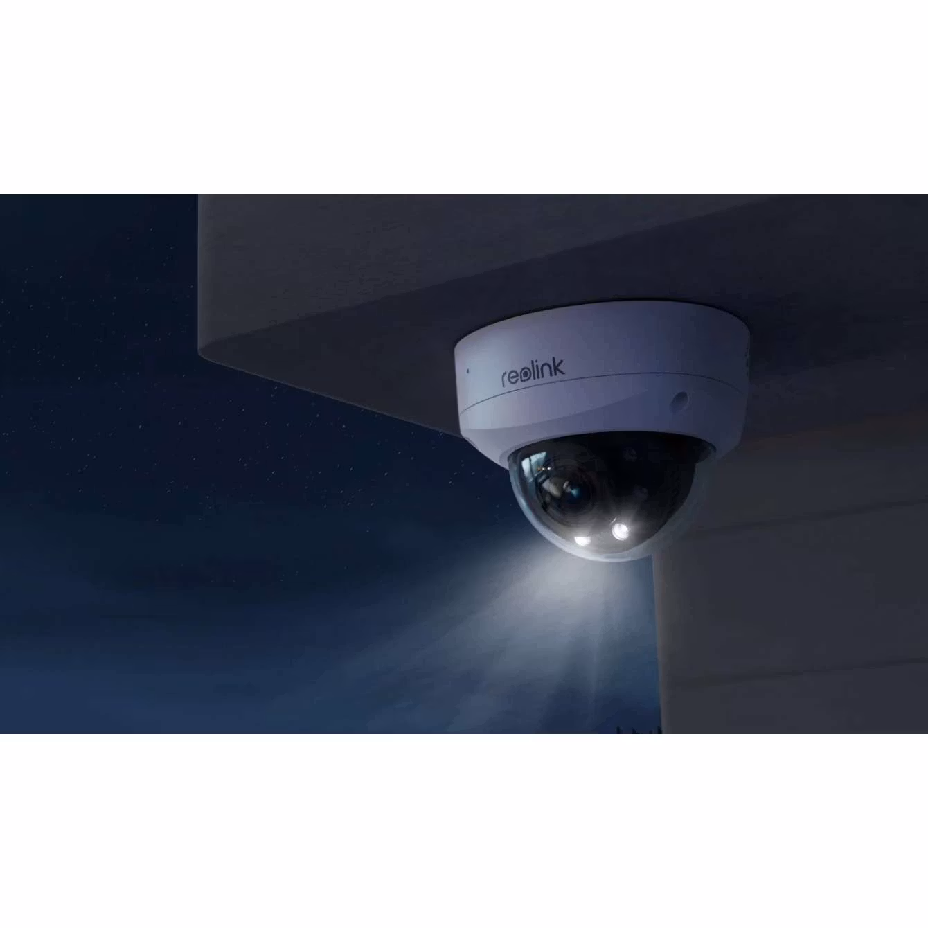 Reolink P437 RLC-843A 4K PoE dome-kamera, 5X optisk zoom, Spotlys, Vandalsikkert