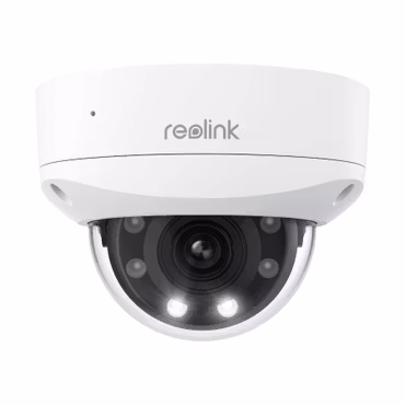 Reolink P437 RLC-843A 4K PoE dome-kamera, 5X optisk zoom, Spotlys, Vandalsikkert