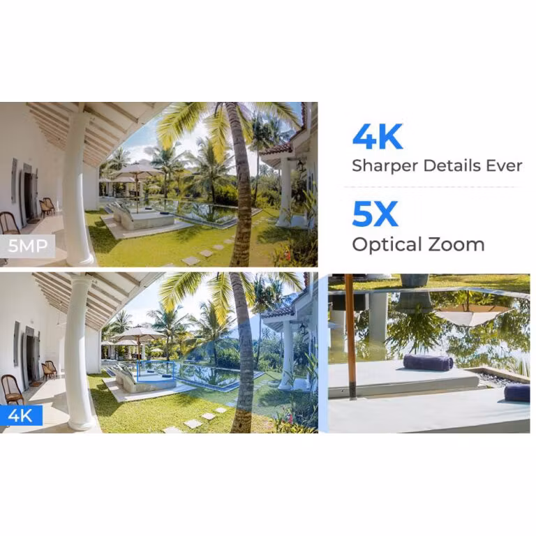 Reolink P437 RLC-843A 4K PoE dome-kamera, 5X optisk zoom, Spotlys, Vandalsikkert