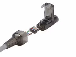 Deltaco RJ45 plug Cat6A, unshielded, tool-less, grey