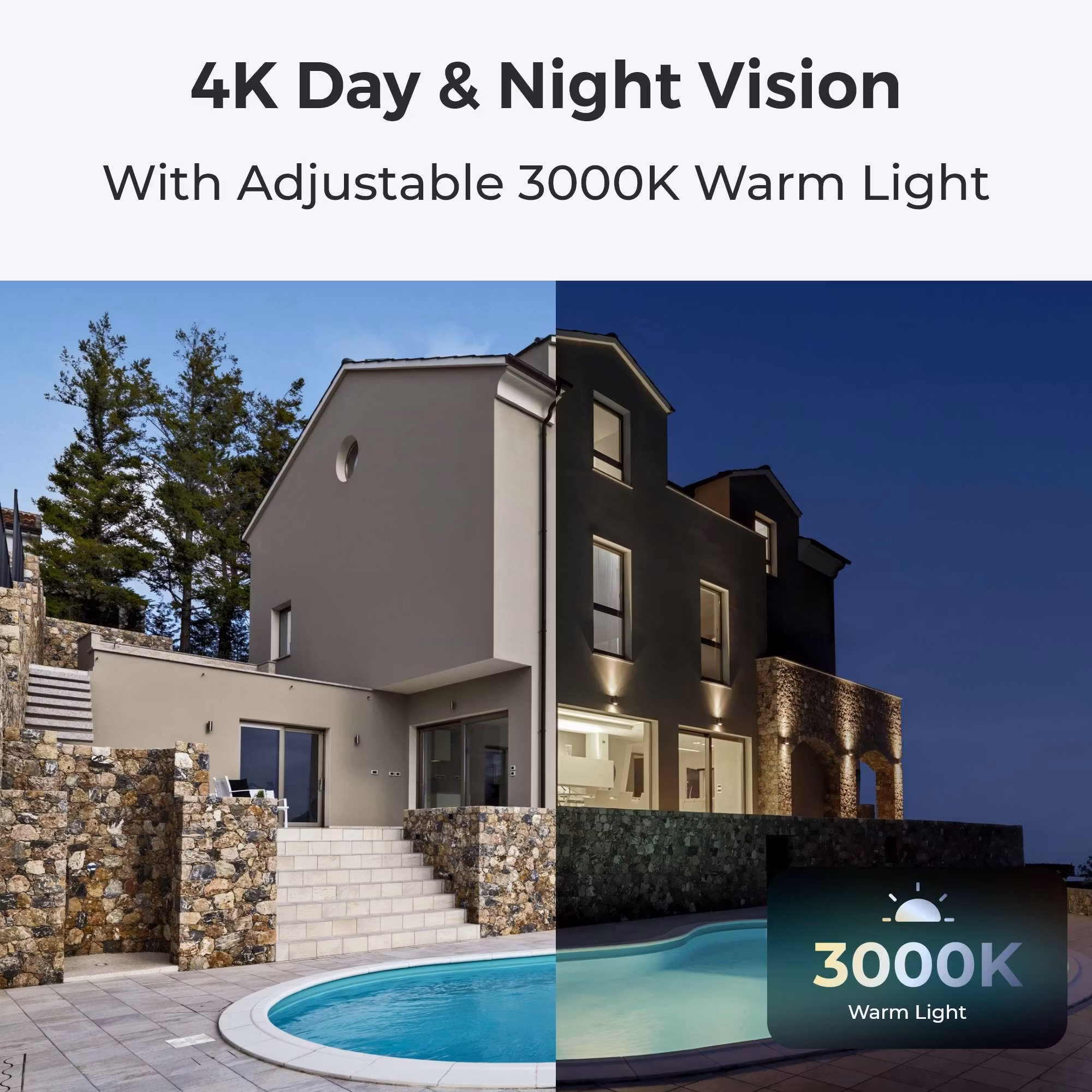 Reolink P337 RLC-840A 4K PoE dome-kamera, Spotlys, Vandalsikkert