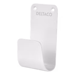Deltaco e-Charge Kabelkrok, Rustfritt stål SS304, hvit