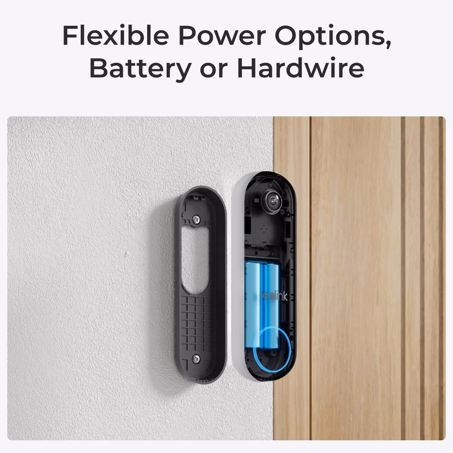 Reolink Smart Kamera Ringeklokke WiFi (Batteri) Hvit