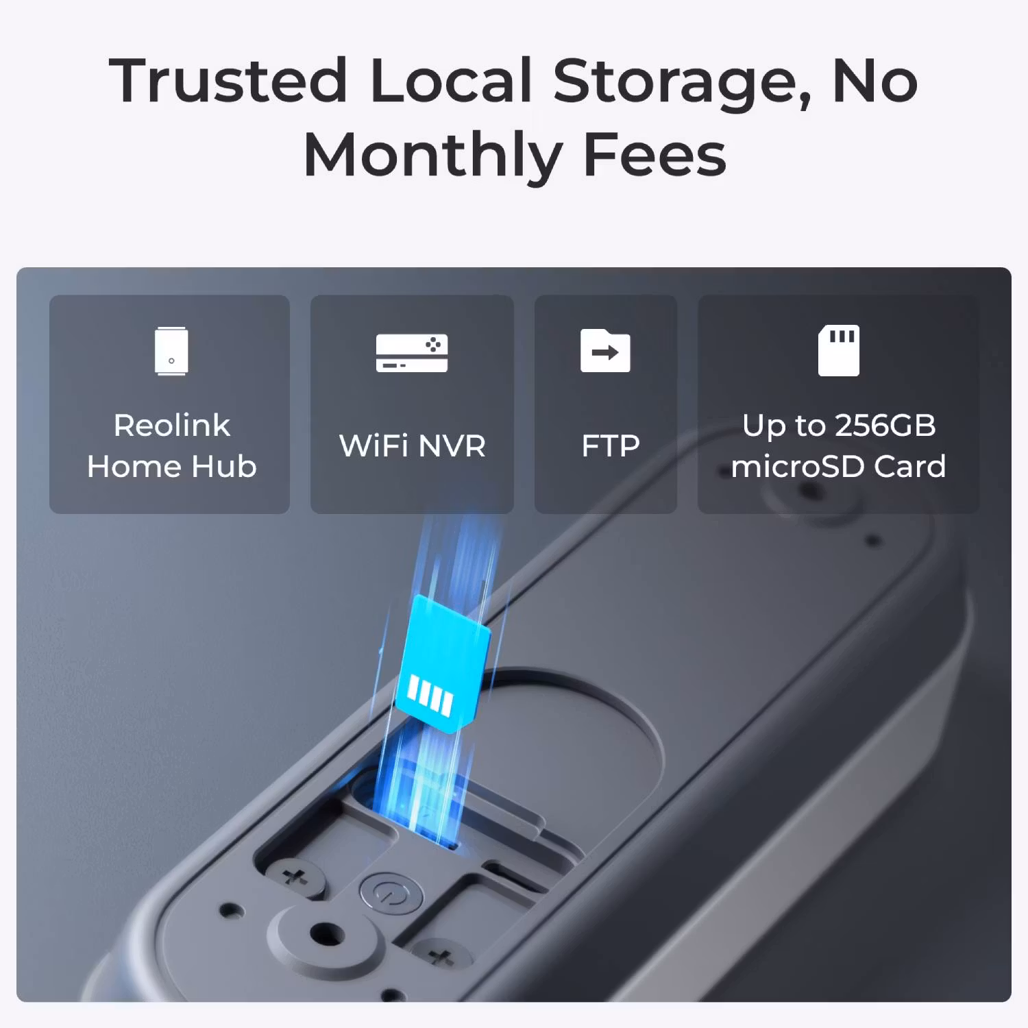 Reolink Smart Kamera Ringeklokke WiFi (Batteri) Svart