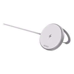 Deltaco Trådløs hurtiglader med magnet og stativ, iPhone 13/14/15/16, 15W, hvit
