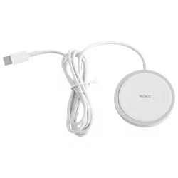 Deltaco Trådløs lader, for iPhone 13/14/15/16 og andre enheter, 1 m, hvit