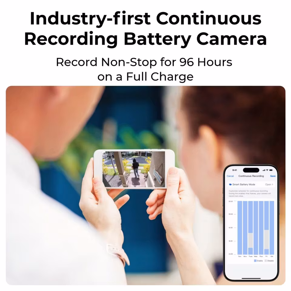 Reolink Atlas PT Ultra 4K WiFi utendørs batteridrevet overvåkningskamera