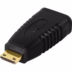 Deltaco mini HDMI han til HDMI hun adapter, 19-pin