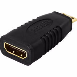 Deltaco mini HDMI han til HDMI hun adapter, 19-pin