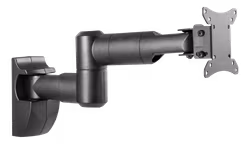 Deltaco Fullt bevegelig veggfeste med arm, usynlig kabeladministrasjon, 13"-32", 30 kg, svart