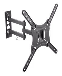 Deltaco Fullt bevegelig veggfeste med arm, 23"-55", 30 kg, svart