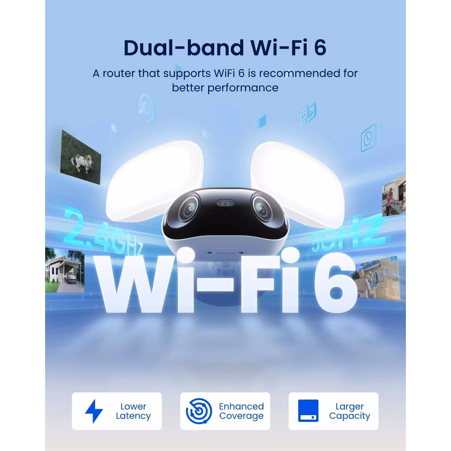 Reolink Elite Floodlight WiFi 4K 180° overvåkingskamera med lyskaster