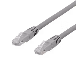 Deltaco U/UTP Cat6a patchkabel, 20m, 500MHz, LSZH, grå