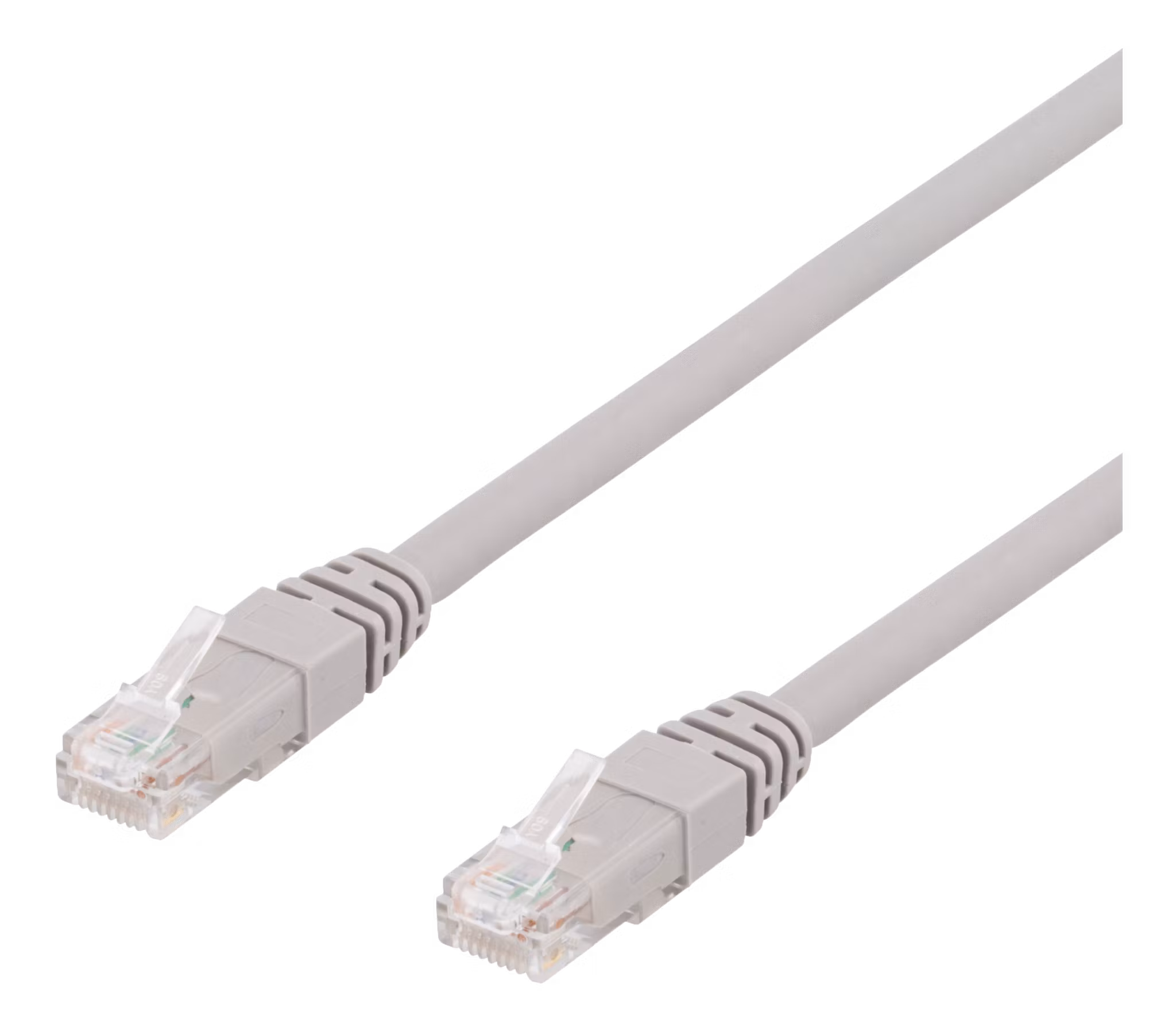 Deltaco U/UTP Cat6a patchkabel, 50m, 500MHz, LSZH, grå