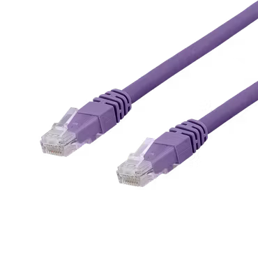 Deltaco U/UTP Cat6a patchkabel, 3m, 500MHz, LSZH, lilla