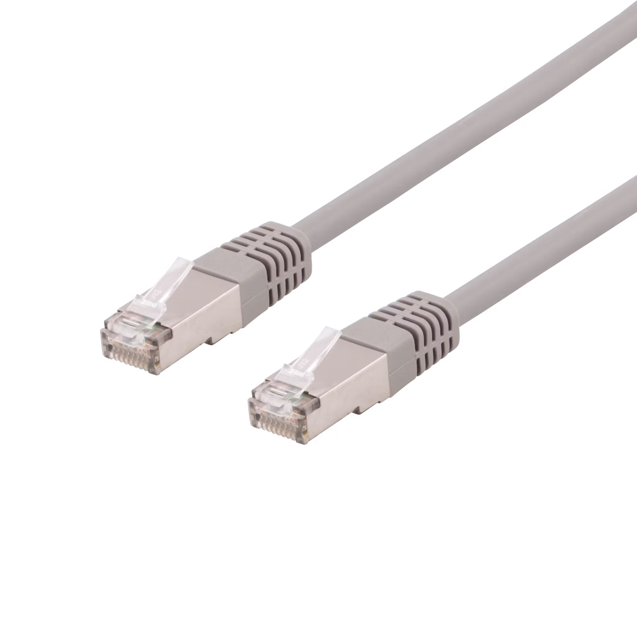 Deltaco U/FTP Cat6a patchkabel, 0,3m, 500MHz, LSZH, grå