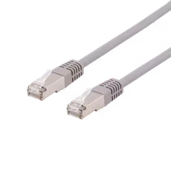 Deltaco U/FTP Cat6a patchkabel, 0,3m, 500MHz, LSZH, grå