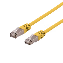 Deltaco U/FTP Cat6a patchkabel, 0,3m, 500MHz, LSZH, gul