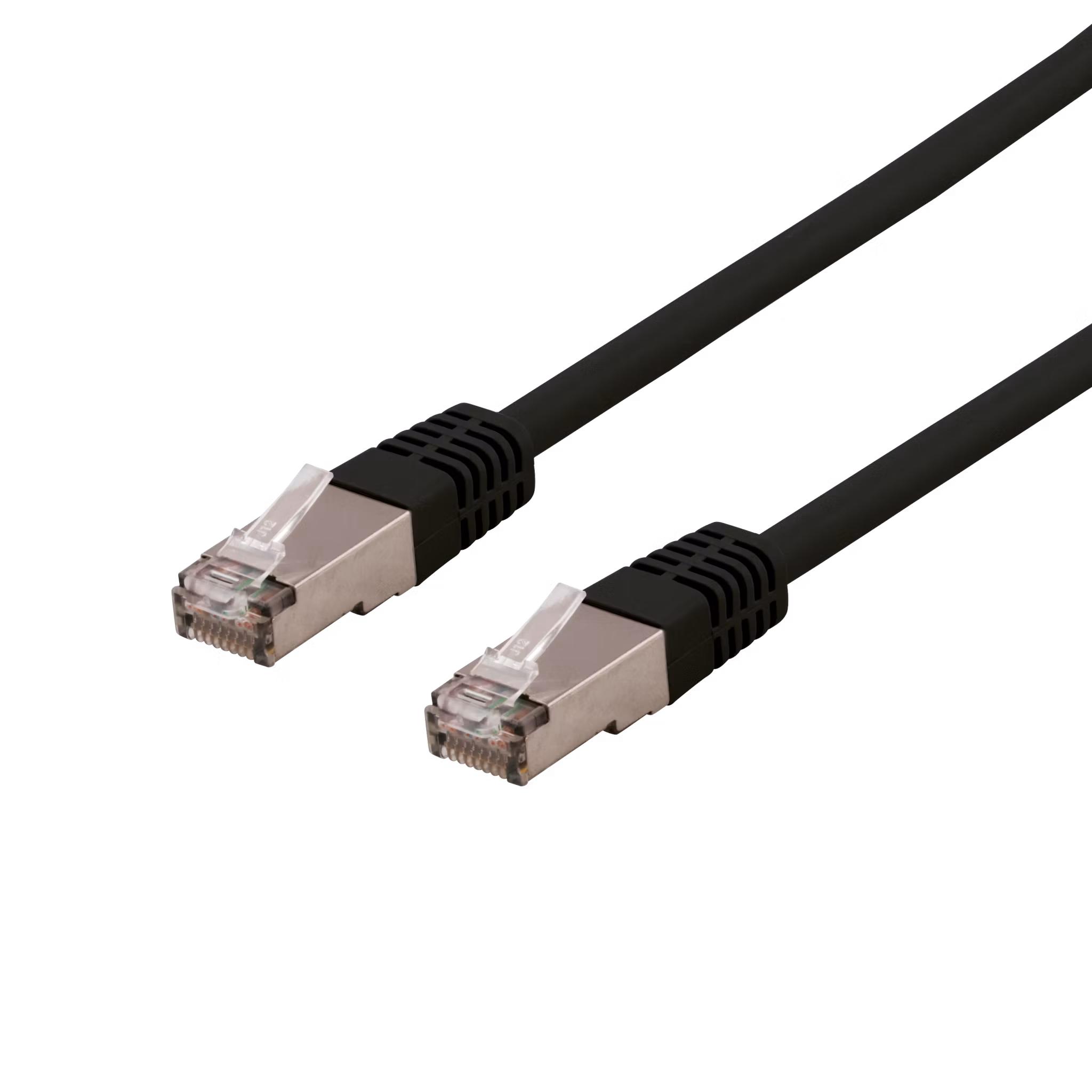 Deltaco U/FTP Cat6a patchkabel, 0,3m, 500MHz, LSZH, svart