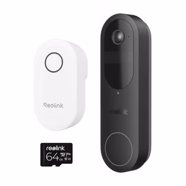 Reolink Ringeklokke Batteri WiFi (svart) med Chime og minnekort