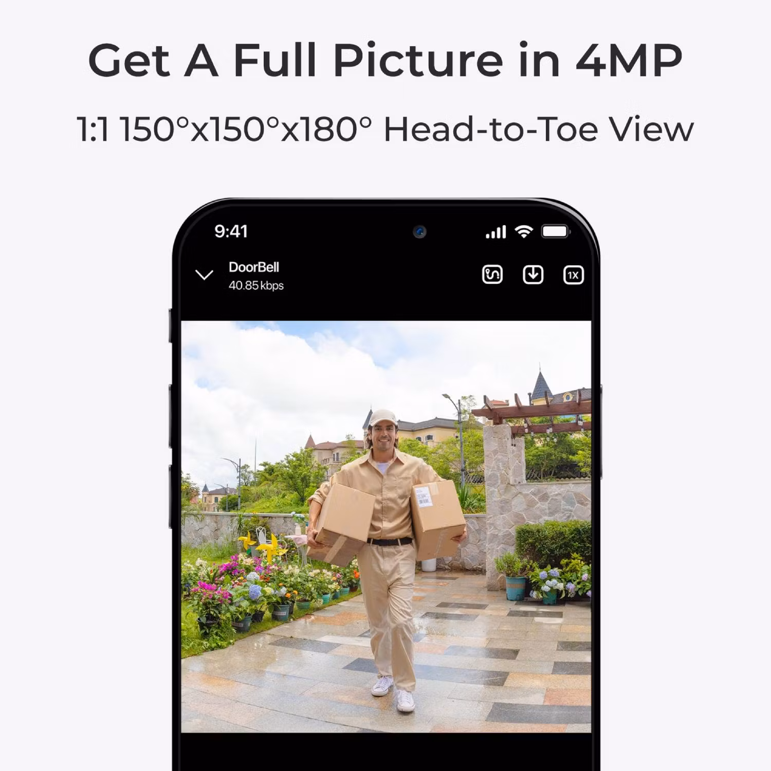 Reolink Ringeklokke Batteri WiFi (svart) med Chime og minnekort