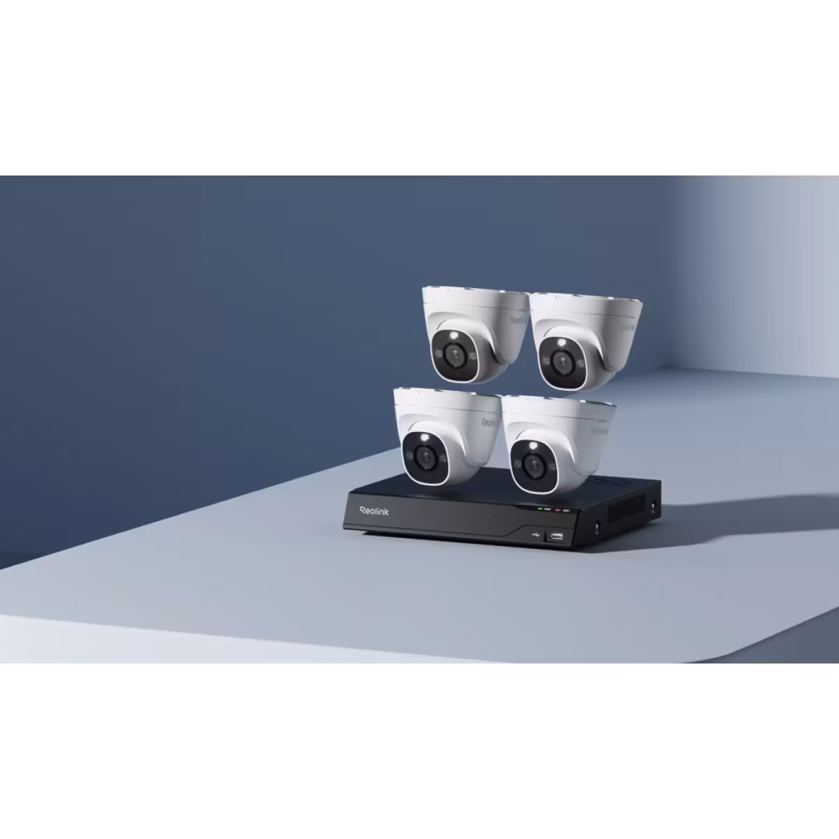 Reolink Kamerapakke, 4 stk. 4K dome kameraer og opptaker med 2TB disk