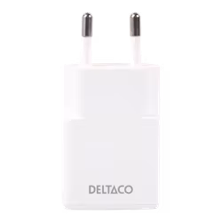 Deltaco USB-C vegglader, 1x USB-C PD 30 W, slank størrelse, støtter PPS